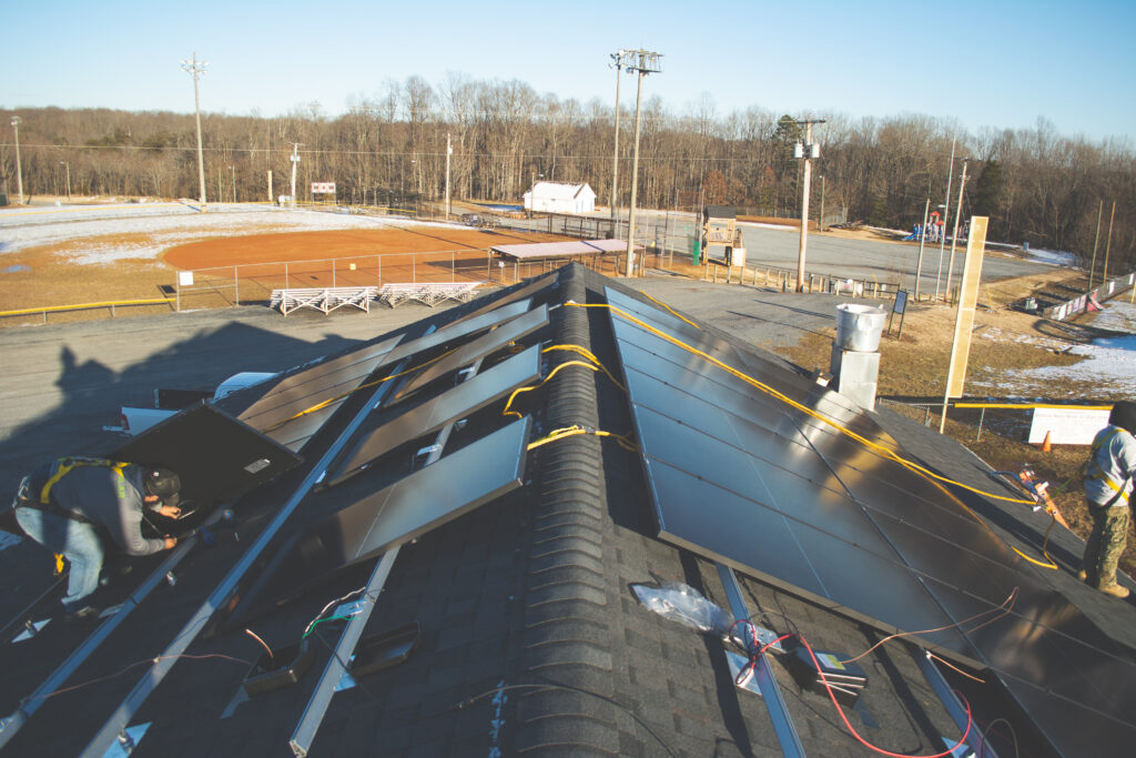 Solar Roof Installation at the Forest Youth Athletic Association by Earth Right Mid-Atlantic
