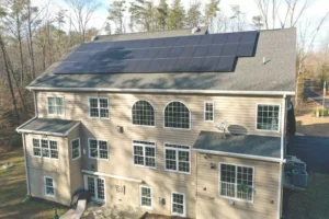 Roof mounted solar panels