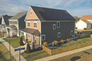 Roof mounted solar panels