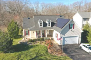 Roof mounted solar panels