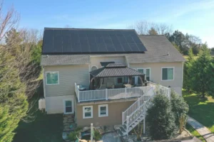 Roof mounted solar panels