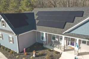 Roof mounted solar panels
