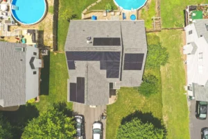 Roof mounted solar panels