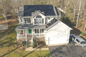 Roof mounted solar panels