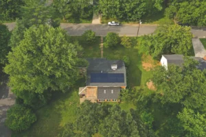 Roof mounted solar panels