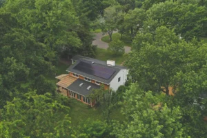 Roof mounted solar panels