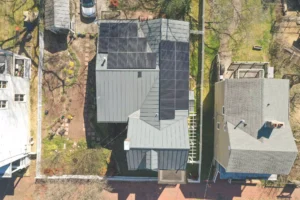 Roof mounted solar panels