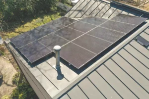 Roof mounted solar panels