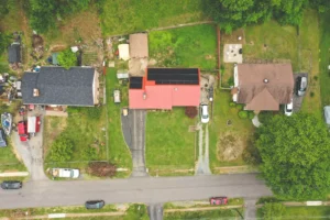 Roof mounted solar panels