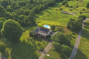 Roof mounted solar panels