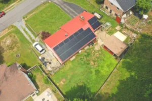 Roof mounted solar panels