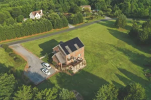 Roof mounted solar panels