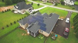 Roof mounted solar panels