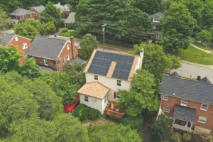 Roof mounted solar panels