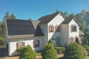 Roof mounted solar panels
