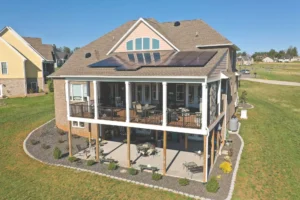 Roof mounted solar panels
