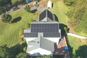 Roof mounted solar panels