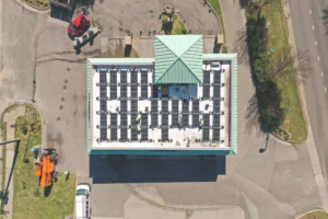 Roof mounted solar panels