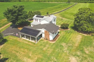 Roof mounted solar panels