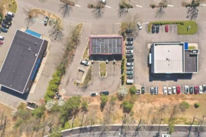 Roof mounted solar panels