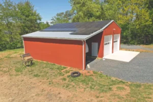 Roof mounted solar panels