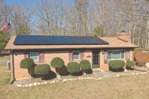 Roof mounted solar panels