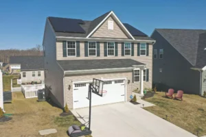 Roof mounted solar panels