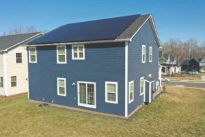 Roof mounted solar panels