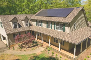 Roof mounted solar panels