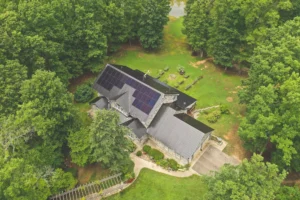 Roof mounted solar panels