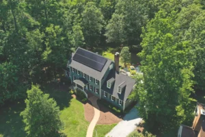 Roof mounted solar panels
