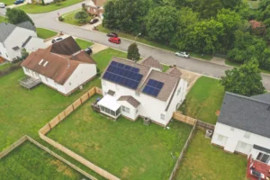 Roof mounted solar panels