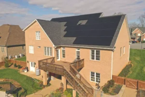 Roof mounted solar panels
