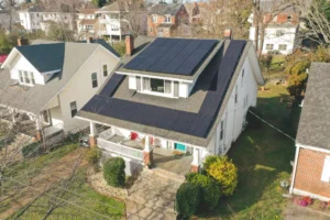 Roof mounted solar panels