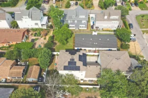 Vertical images of Earth Right Mid-Atlantic roof mounted solar panels