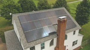 Roof mounted solar panels